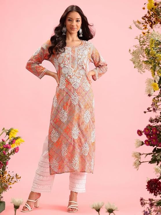 Ada Women's Cotton Embroidered Chikankari